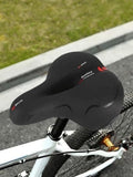 Khalesexx sport Breathable Bike Saddle Big Butt Cushion Leather Surface Seat Mountain Bicycle Shock Absorbing Hollow Cushion Bicycle Accessories