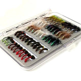 Khalesexx sport KKWEZVA 50pcs Nymph Fishing Lure fly Insects different Style Salmon Flies Trout Single Fly Fishing Lures Fishing Tackle