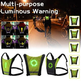 Khalesexx sport New 2021 LED Wireless Cycling Vest 20L MTB Bike Bag Safety LED Turn Signal Light Vest Bicycle Reflective Warning Vests With Remo