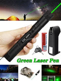 Powerful Red Green Laser Pointer 10000m 5mw Laser 303 Sight Focus Adjustable Burning Lazer Torch Pen 18650 Charging