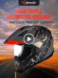 Casco de motocicleta GSB, Casco de Motocross para hombre, Casco de Moto de cara completa, Casco todoterreno cruzado para descenso, Casco para hombre, Casco para Moto aprobado por la CEPE