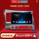 Khalesexx Ve Junsun V1pro AI Voice 2 din Android Auto Radio For Honda Civic 8 2005-2012 Carplay 4G Car Multimedia GPS 2din autoradio