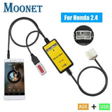 Khalesexx Ve Moonet Car Audio USB AUX Adapter 3.5mm AUX Interface CD Changer for Honda Accord Pilot S2000 Civic CR-V QX004