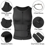 Khalesexx Waist Trainer Men Body Shaper Waist Trainer Sauna Suit Sweat Vest Slimming Underwear Weight Loss Shirt Fat Burner Workout Tank Tops Shapewear