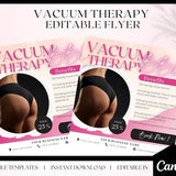 Pornhint Editable BBL Vacuum Therapy Flyer Template, Instagram Brazilian Butt Lift Cupping Flyers, Vacuotherapy Vacuuming Templates