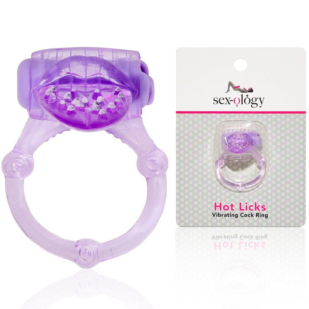 Hot Licks Vibrating Cock Ring - Sexology | Pornhint