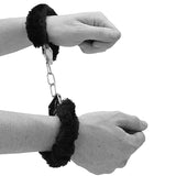 Ouch Pleasure Handcuffs Furry Black