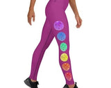 Pornhint Pickleball Flying-Ball Yoga Leggings | Pickleball Gift | Pink/Purple Pickleball Leggings