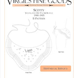 Scotty Ventilated Hip and Bum Pad #E100 | E-PATTERN DOWNLOAD | Historical Sewing Pattern | Edwardian | Silhouette Enhancer