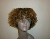 Short Wig Kinky Curls Afro Look Synthetic Hair Wig with adjustable elastic band (HMSW-KINKY8)-244