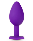 Plug anal pequeno de silicone Temptasia Bling - roxo