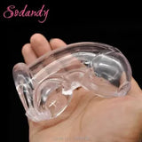 Male Chastity Device Clear Sleeve Chastity Belt Cage Restraints Adjustable Cover