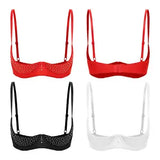 Womens Lingerie Sexy Underwear Push Up Bra Cupless Nightwear Rhinestone Ladies