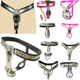 Male Stainless Steel Chastity Belt Chastity Cage Device Full Adjustable BDSM