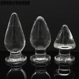 50mm Thick Butt Anal Plug Crystal Glass Massager Dildo Adult Product Sex