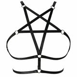 Women Lingerie Elastic Harness Belt Cupless Cage Bra Strappy Body Bustiers Chain