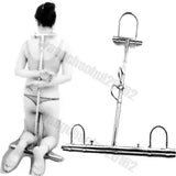 New Multi-purpose Stainless Steel Handcuffs Anklets Pillory Spreader Bar Shackle