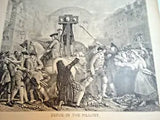 Daniel Defoe in the Pillory, Temple Bar, London, 1840 engraving Robinson Crusoe