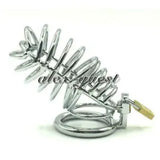 Binding Stainless Steel Chastity Device Sleeve Lock Large Ring Cage Couples game