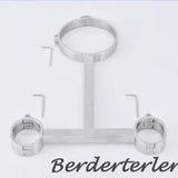 Screw Lock Stainless Steel Yoke Pillory Handcuffs Shackles Wrist Cuffs Neck Ring