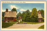 Pillory Stocks Salem Mass Houses Sse Fos Ats Wakes Off c1940s Vintage Postcard