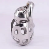 Stainless Steel Super Small Cage Arc Ring Chastity Devices with Scrotum Sleeve