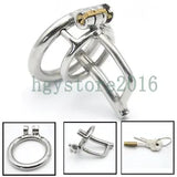 Male Chastity Device Super Small Short Cage Lock Ring Metal Tube USA Free ship