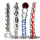 Crystal Glass Spiral Dildos Realistic Dildo Beads G-Spot Anal Butt Plug Sex