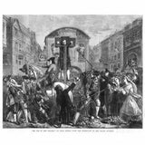 EYRE CROWE De Foe in the Pillory - Antique Print 1862