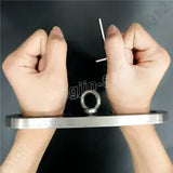 Stainless Steel Screw Lock Bandage Cangue Handcuff Wrist cuff Yoke Pillory