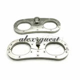 Stainless Steel Restraint Handcuffs Wrist Cuff Pillory Heavy Duty Cangue Padlock