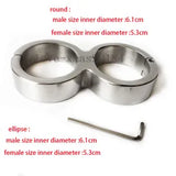 Stainless Seel Slave Wrist Cuffs Anklets Pillory Handcuffs Restraints Shackle