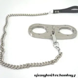 Restraint Handcuffs Wrist Cuff Pillory Heavy Duty Cangue Padlock Stainless Steel