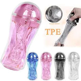 Male Masturbator Stroker Men Vaginal Pump Pussy Cup Clear Penis Sleeve Massager