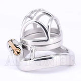 Small Ball Cage Stainles Steel Male Chastity Devices Cuffs Locked in Metal Cage