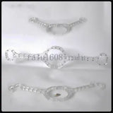 Luxury Clear Crystal Pillory Cangue Neck Collar Handcuffs Wrist Restraint Yoke