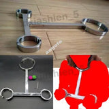 Model T Stainless Steel Neck-Wrist Handcuffs Restraints Body Pillory Shackle