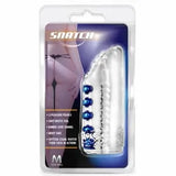 Clear Snatch Male Masturbator Sleeve Cock Stroker with 5 Pearl Orgasm Beads