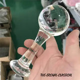 3size Huge Glass Crystal Butt Plug Anal Dildo Masturbation Vagina Ball Sex