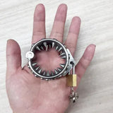 Chastity Cage Stainless Steel Spike Ball Stretcher Pendant Scrotum Penis Ring US