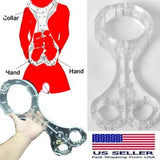 Crystal Restraint Yoke Cangue Fiddle Pillory Collar Handcuffs Bondage BDSM Slave