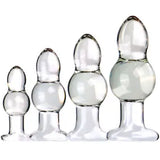 Glass Crystal Beads Anal Butt Plug G Spot Dildo Massager Sex