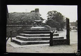 Glass Magic Lantern Slide STOCKS & PILLORY IN VILLAGE C1910 L121