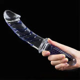 Large Pyrex Glass Dildo Fake Penis Crystal Anal Beads Butt Plug G Spot Sex