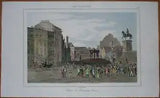 1842 print PILLORY AT CHARING CROSS, LONDON, ENGLAND (#152)