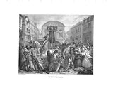 DE FOE IN THE PILLORY BY CROWE.VTG 1800's 11.3" x 8.7" ART PRINT*EP9