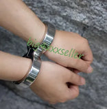 Stainless Steel Handcuffs Anklets Pillory Restraints Shackle Body Wrist Cuffs