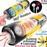 Male Masturbator Automatic HandsFree Rotating Cup Stroker Men Blowjob Sex Toy