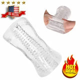 Masturbator Stroker Sleeve for Men Ribbed Pocket Male Masturbation Sex Toy