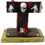 Lemax Halloween Spooky Town Village IN THE STOCKS 2009 Skeleton in Pillory 92611